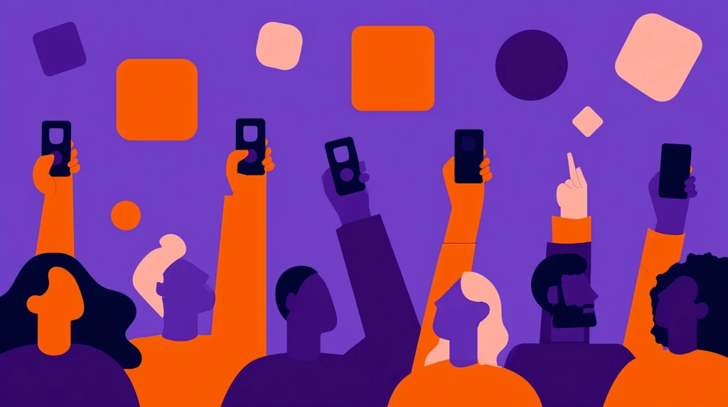 Students holding clickers and phones as classroom response systems