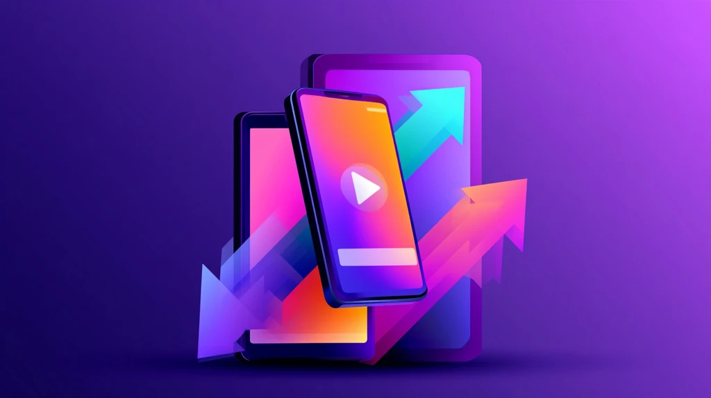 Wayground app on smartphone and tablet with download arrows