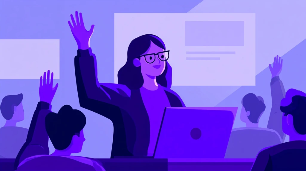 Teacher launching an interactive Wayground quiz game in a classroom