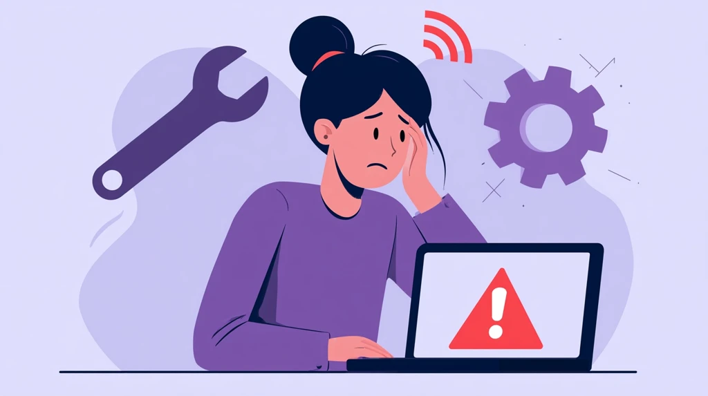 Student troubleshooting Wayground errors on a laptop