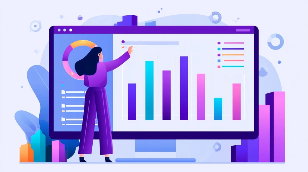 Teacher reviewing a Wayground analytics dashboard with student progress charts